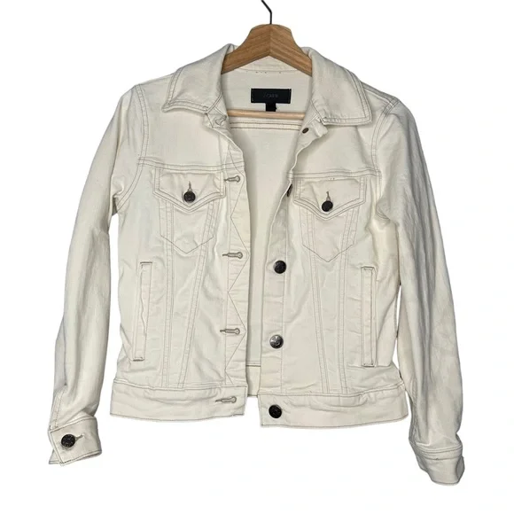 J.Crew Denim Jacket In Ecru Wash - Picture 2 of 9